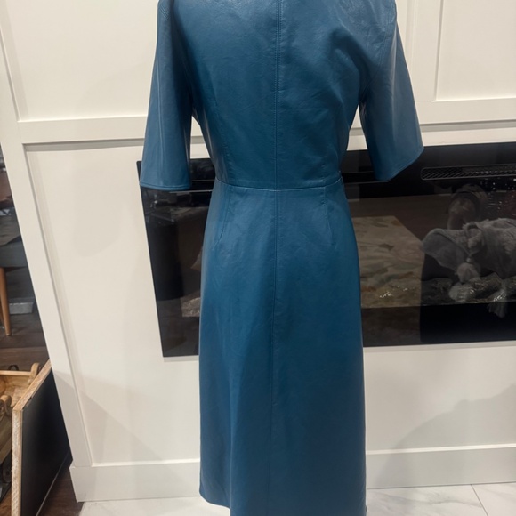 Faux leather wrap dress - Picture 4 of 7